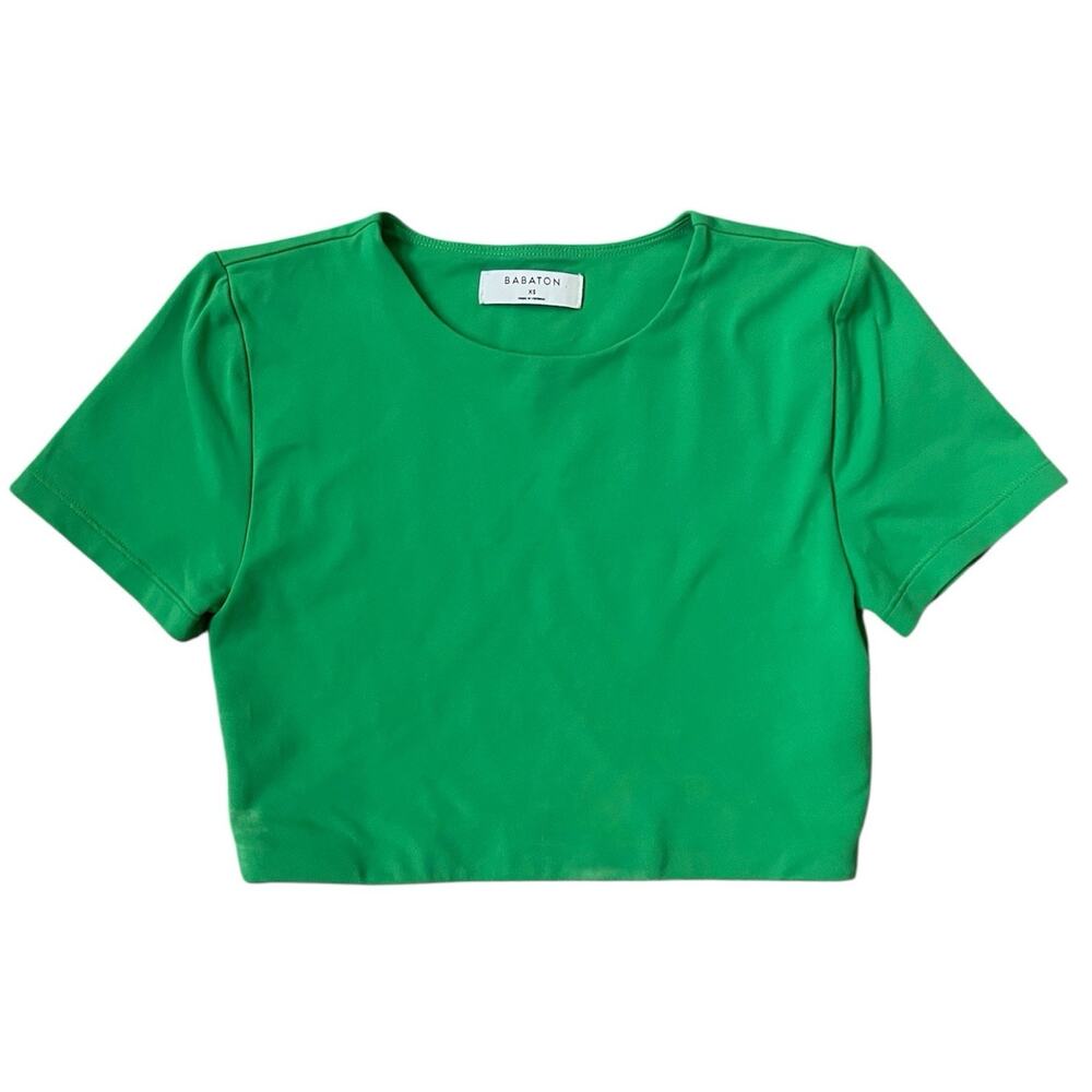 Babaton Aritzia Original Contour Crew Lined Cropped Tee Short Slv T Shirt XS
